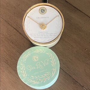 Sea La Vie Gold Sunflower Necklace